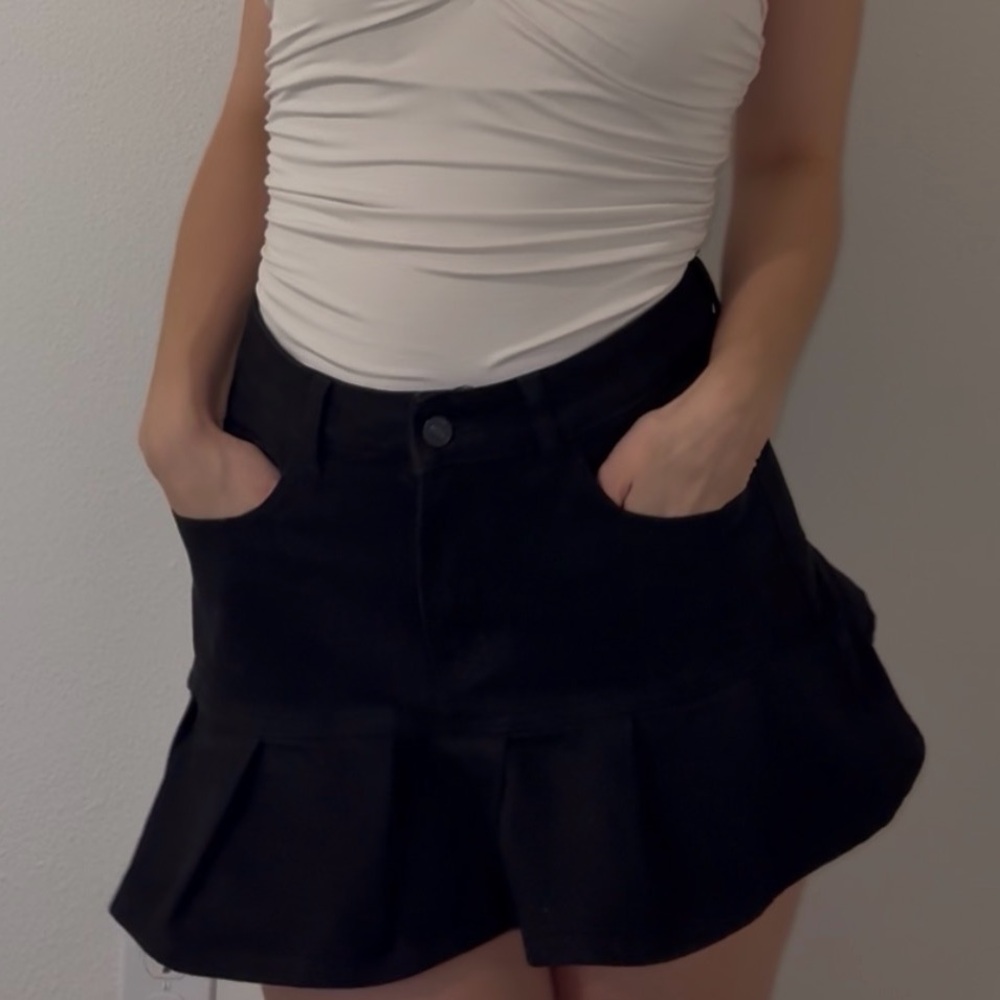 CIDER black denim skirt